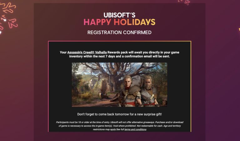 Ubisoft happy holidays